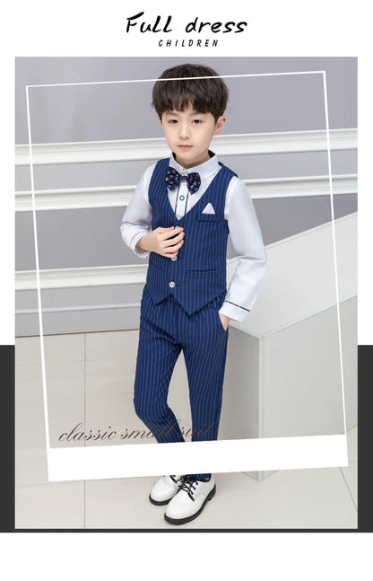 Elegant Boys’ Performance Outfit – Shirt, Vest & Pants Set