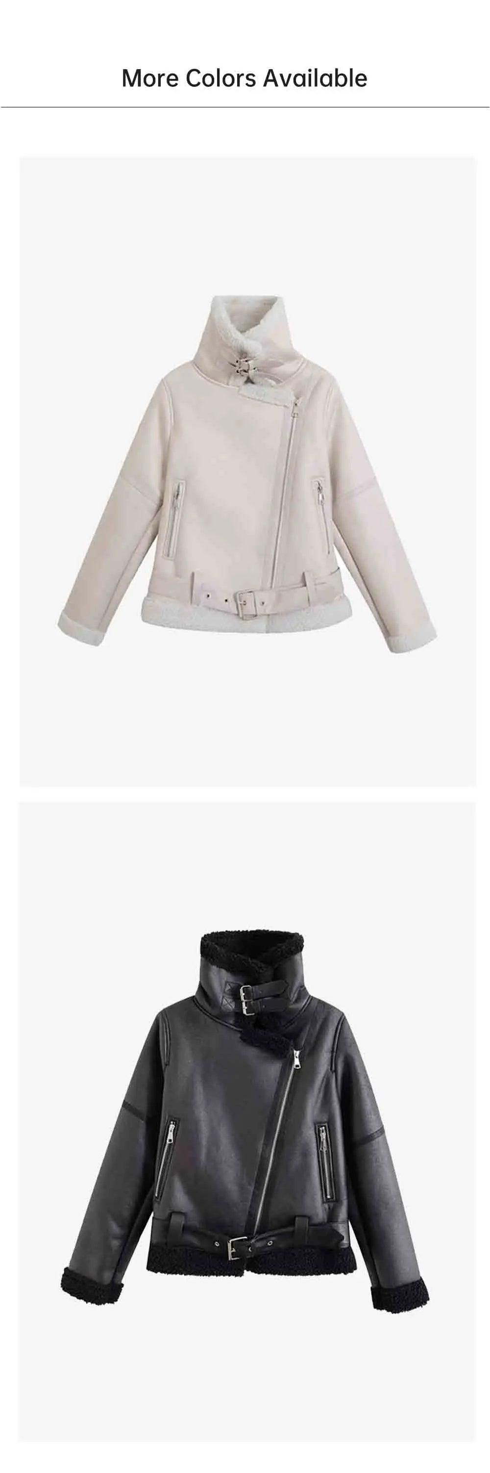 Retro Moto Style Coat – 2024 A/W Women's Fur Outerwear