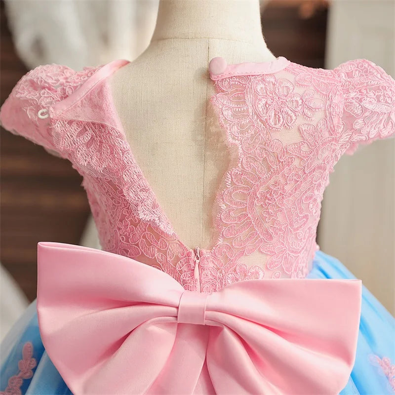Kids’ Formal Embroidered Dress – Vintage Style Birthday