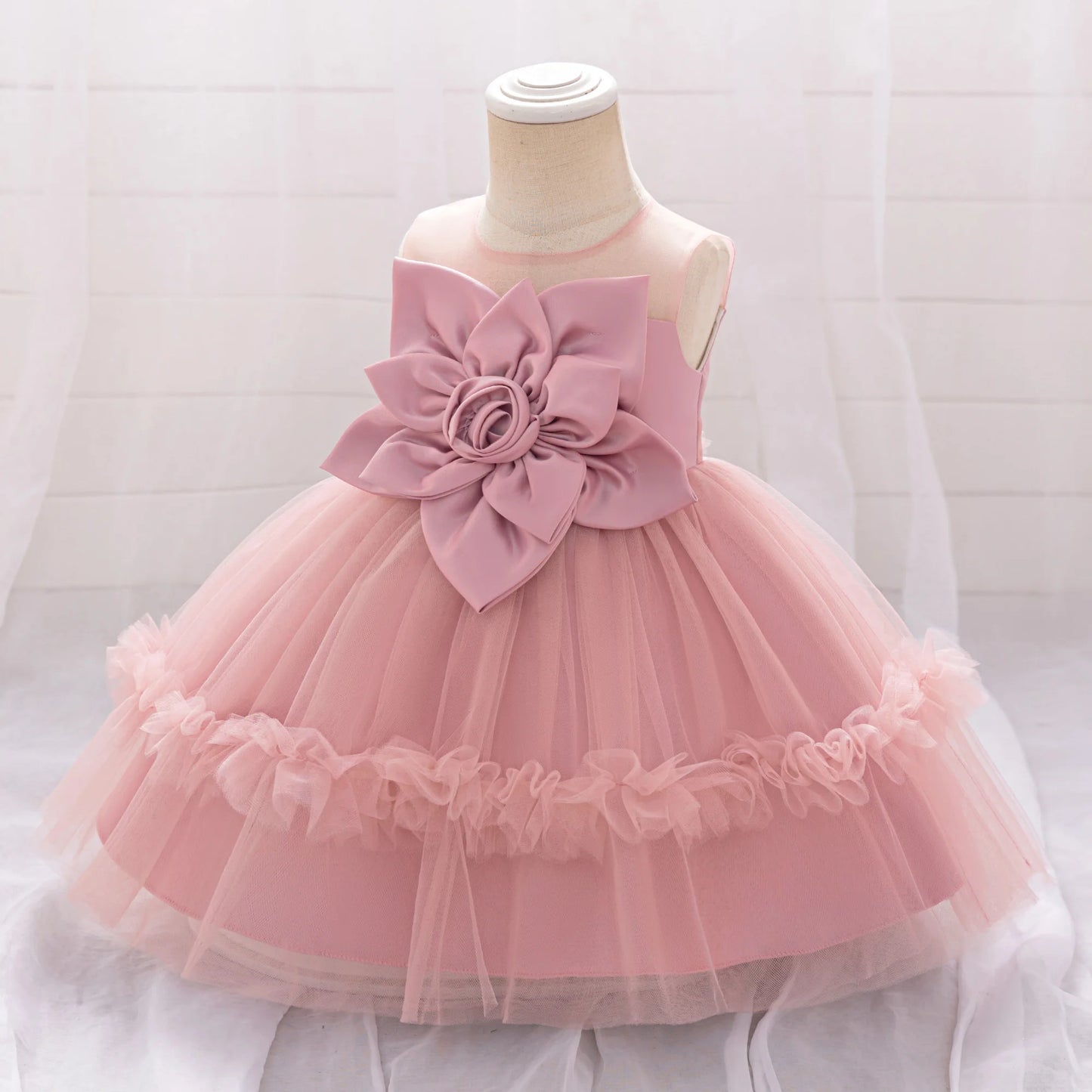 1st Birthday Fluffy Princess Dress for Girls