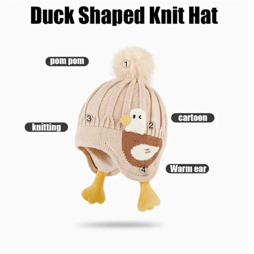 Cartoon Duck Baby Hat – Winter Protection