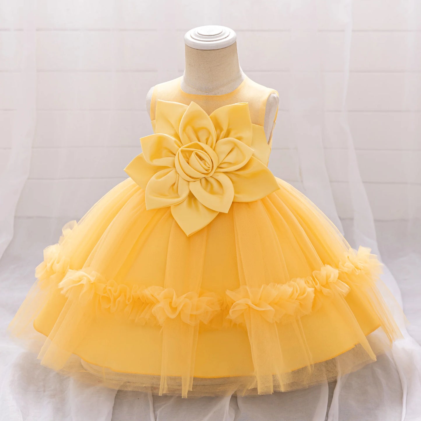 1st Birthday Fluffy Princess Dress for Girls
