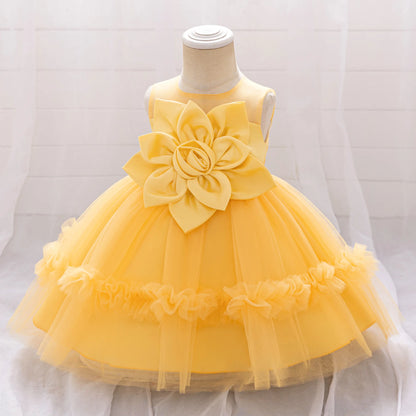 1st Birthday Fluffy Princess Dress for Girls