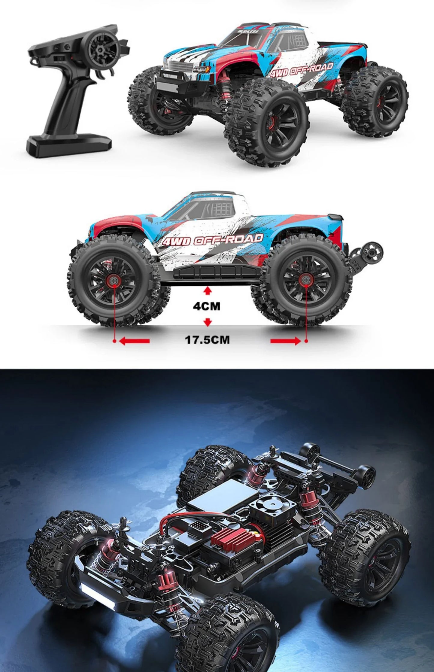 Brushless 1:16 RC Car – MJX Hyper Go High-Speed 4WD Truck Toy