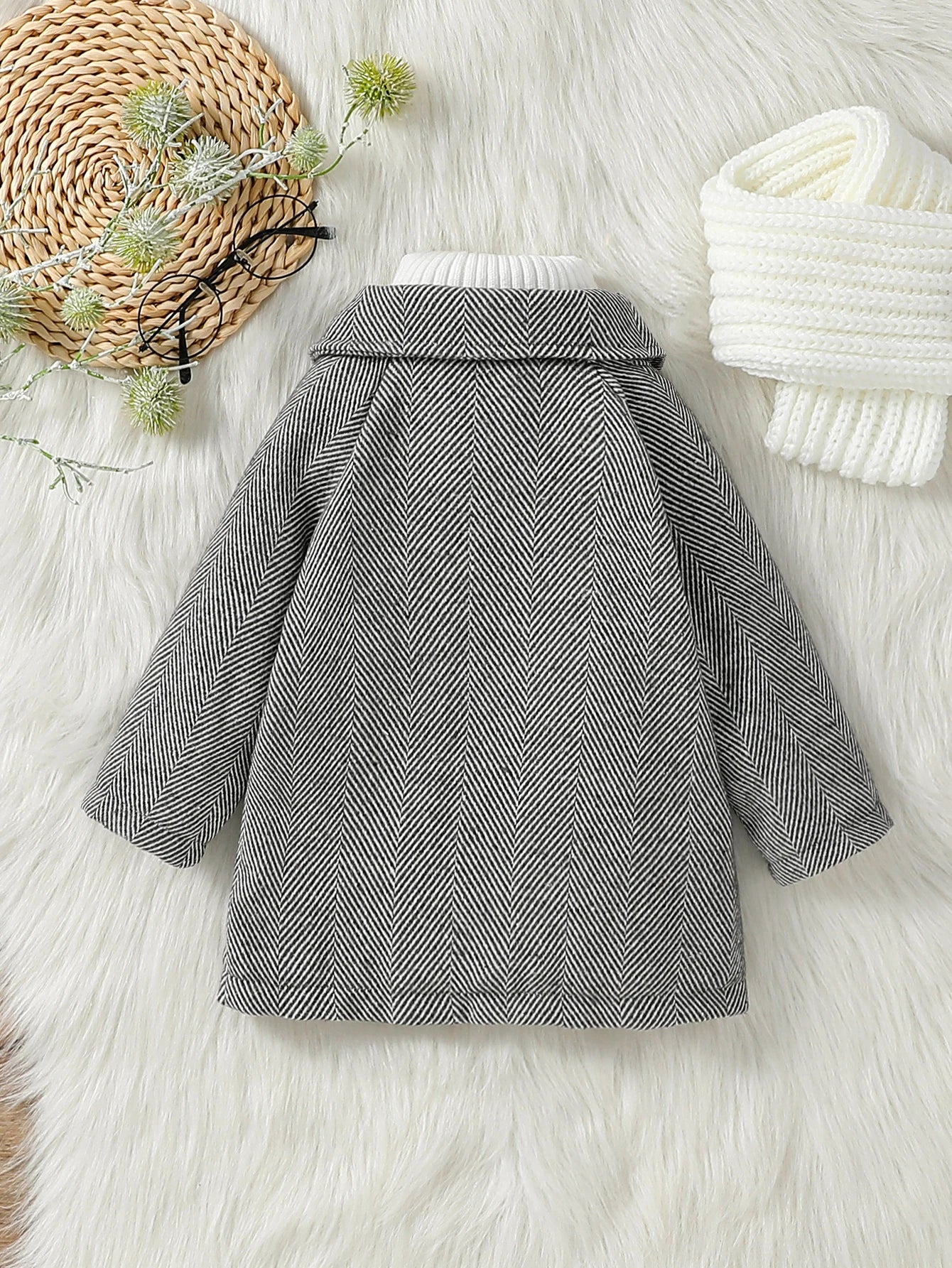 Toddler Warm Jacket with Buttons – 1–3Y Fall/Winter