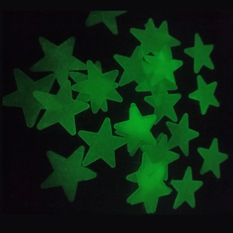 Glow-in-the-Dark PVC Star Stickers: Magical Wall Art for Kids' Rooms