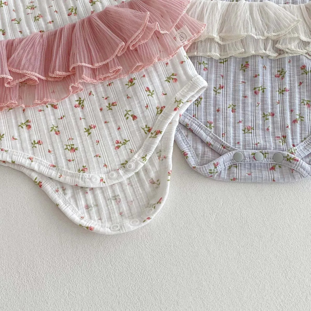 Baby Girl Floral Lace Romper Summer Outfit