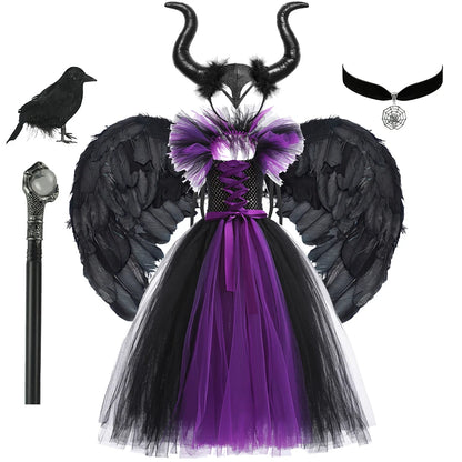 Luxury Halloween Costume – Girls Evil Role Dress