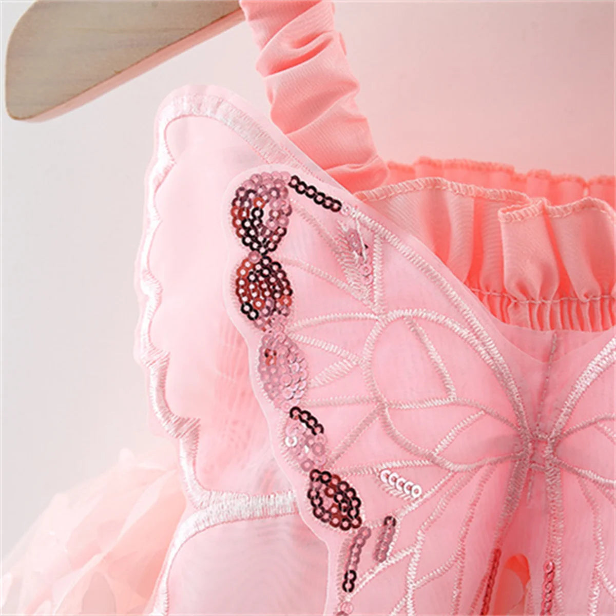 Toddler Girl Embroidered Mesh Party Outfit