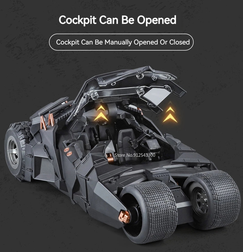 1:18 Alloy Batmobile – Sound & Light Car Model for Fans & Collectors