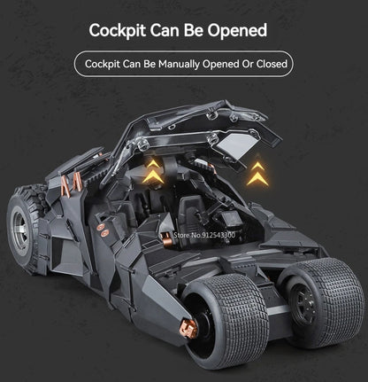 1:18 Alloy Batmobile – Sound & Light Car Model for Fans & Collectors