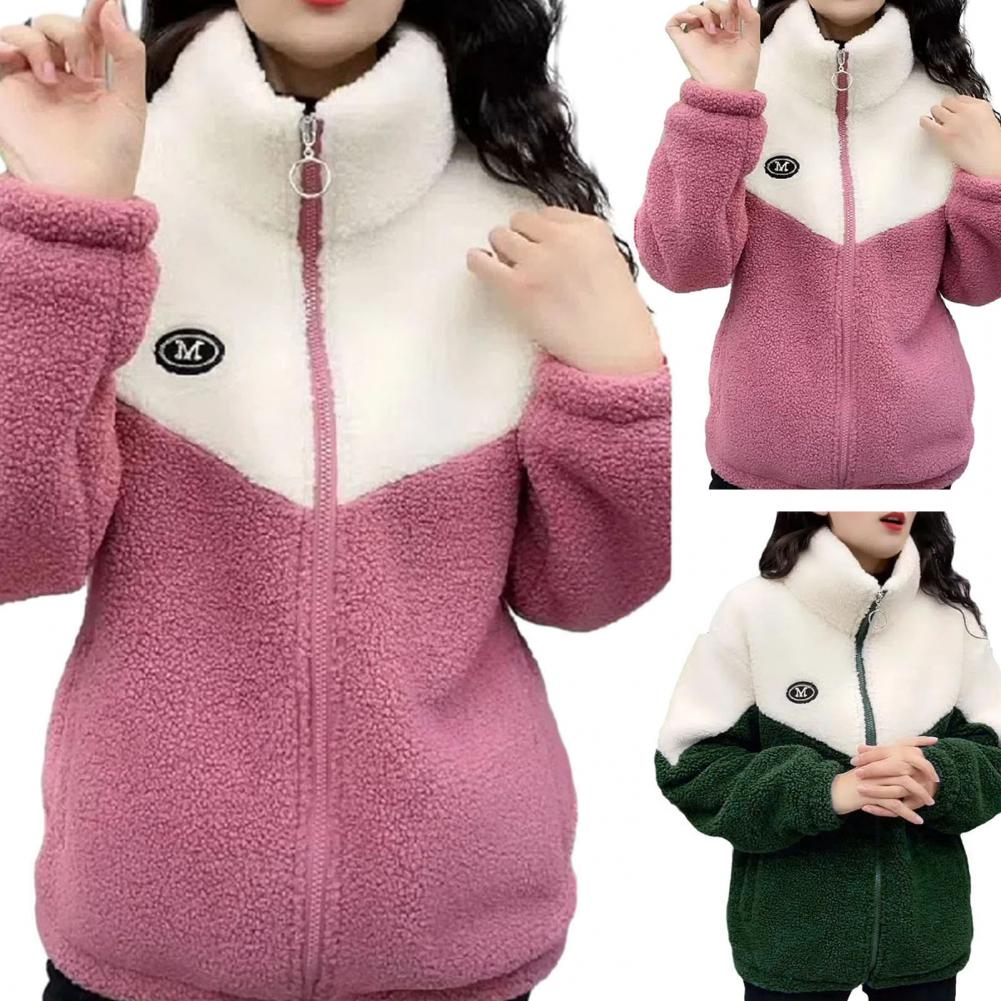 Cozy Harajuku Streetwear: Autumn-Winter Fluffy Fleece Zipper Jacket