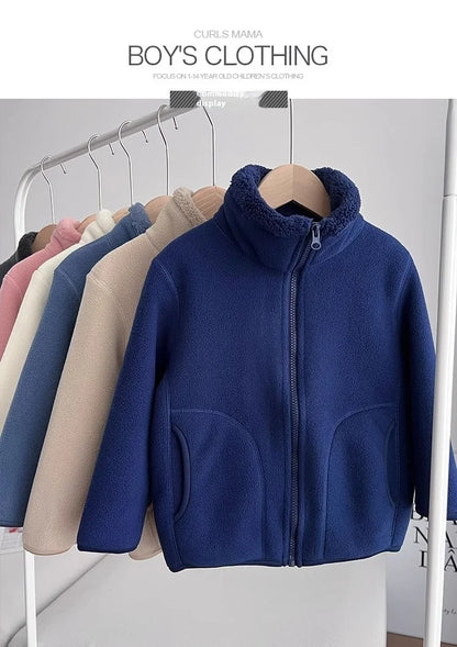 Thick Zipper Sweater for Boys & Girls – Cozy Style