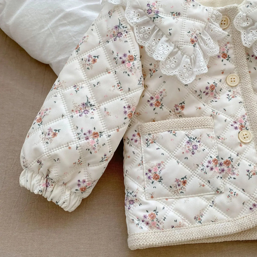 Baby & Toddler Girls’ Winter Coat – Soft Floral