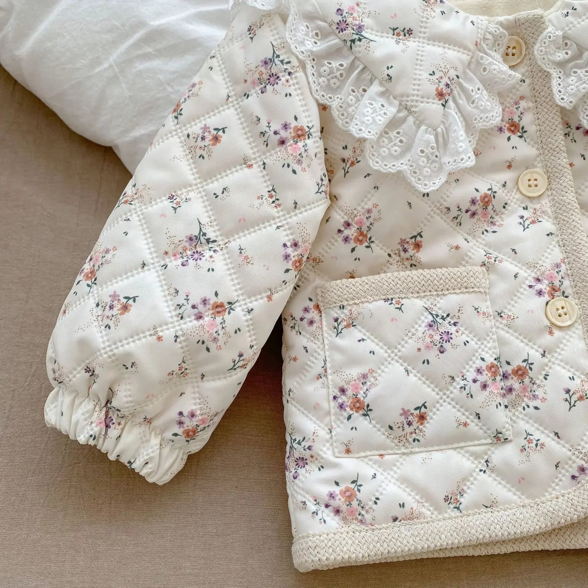 Baby & Toddler Girls’ Winter Coat – Soft Floral
