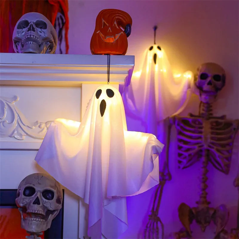 2024 LED Glow Ghost: Spooky Hanging Decor for Halloween Fun