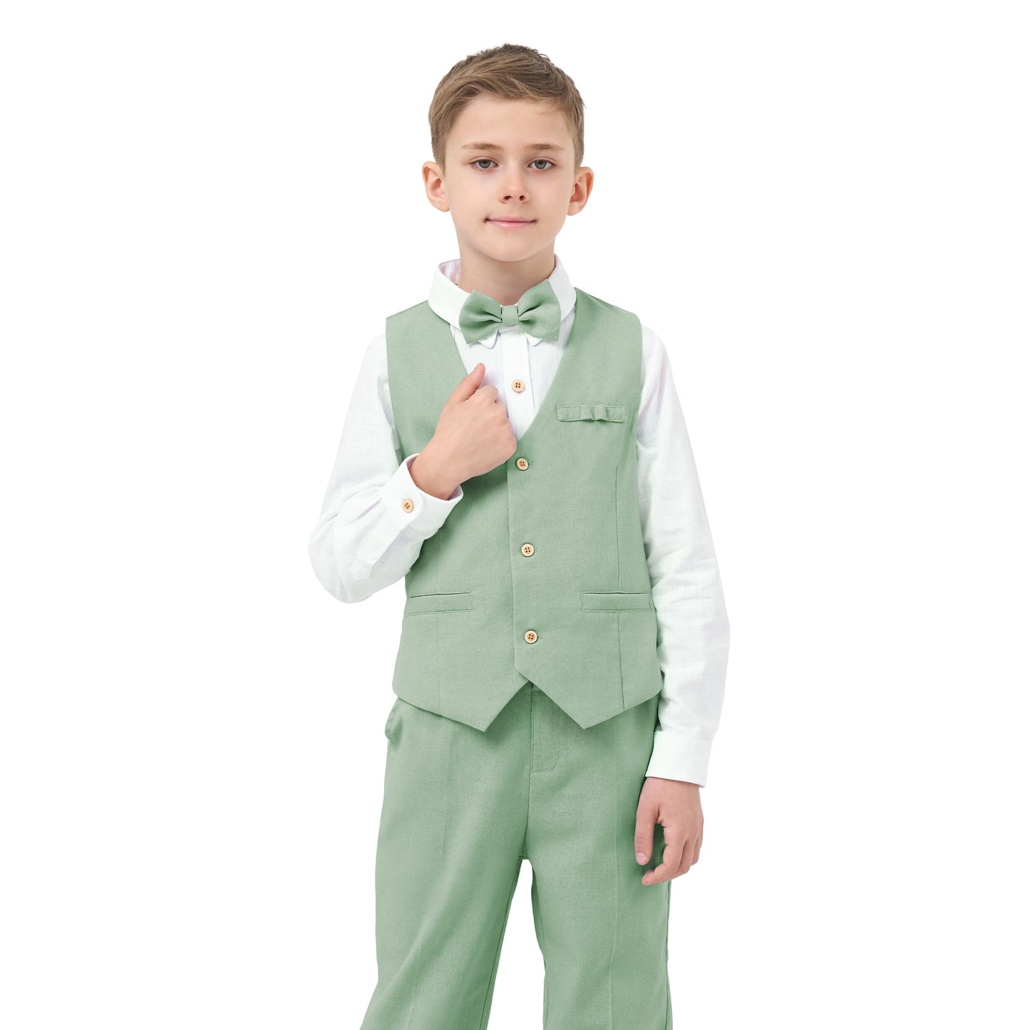 Children’s 4-Piece Linen Suit – Perfect for Weddings & Parties