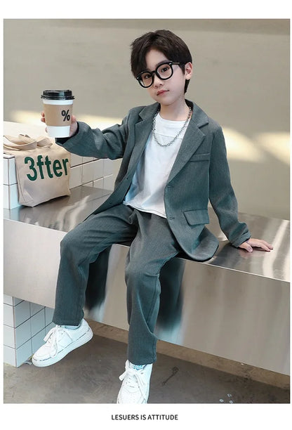 Children’s Elegant Blazer Set – Boys’ Formal Outfit for Parties & Events