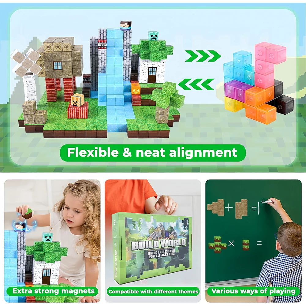 192PCS Magnetic Building Blocks: STEM Educational Construction Toy Set