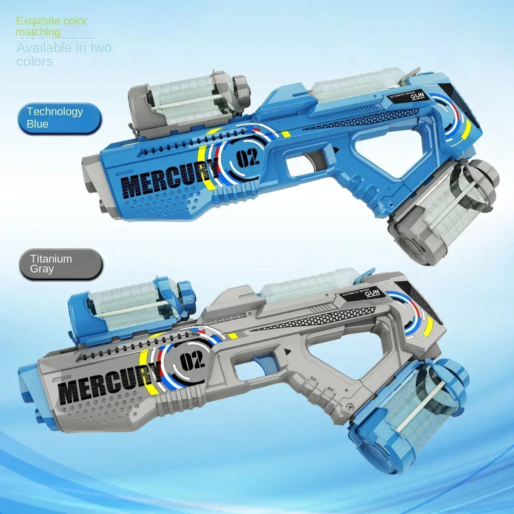 Ultra Shoppings Mercury M2 fully automatic water gun with high capacity, lighting, and sound effects for outdoor water play.