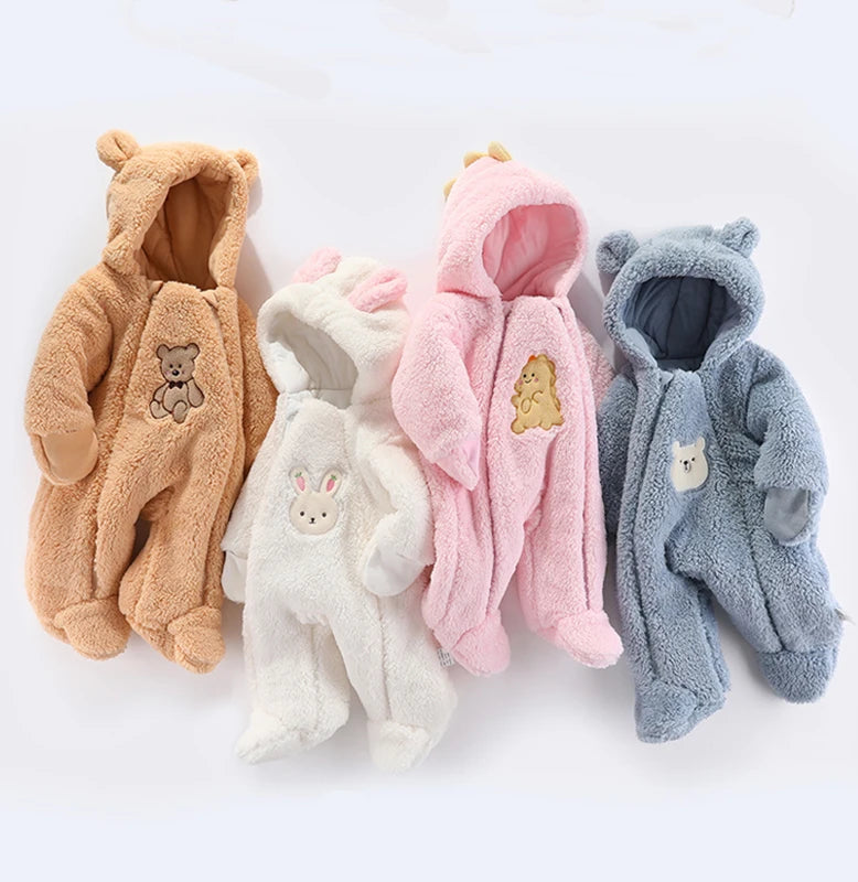 Newborn Winter Romper – Warm & Hooded Jumpsuit