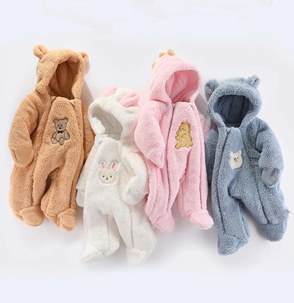 Newborn Winter Romper – Warm & Hooded Jumpsuit