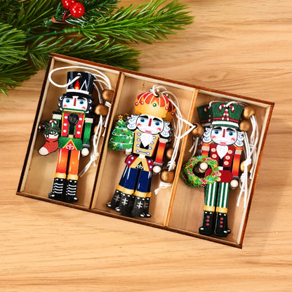 Christmas Nutcracker Soldier Wooden Pendant - Holiday Tree Ornament & 2025 New Year Gift