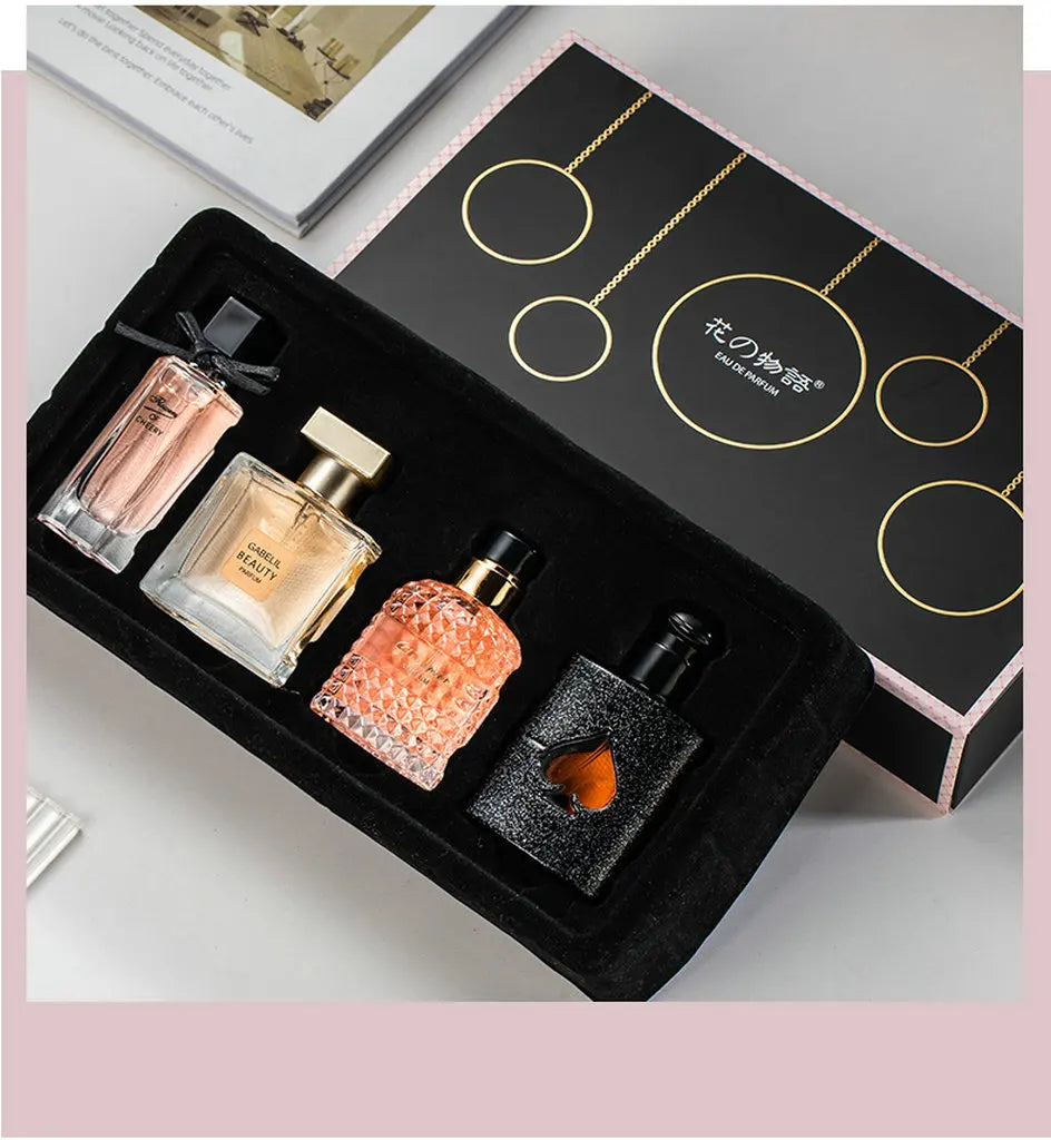 Elegant Women's Perfume Gift Set – 4-Piece Floral Collection