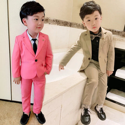 Children’s Khaki Blazer Suit – Wedding & Performance Tuxedo