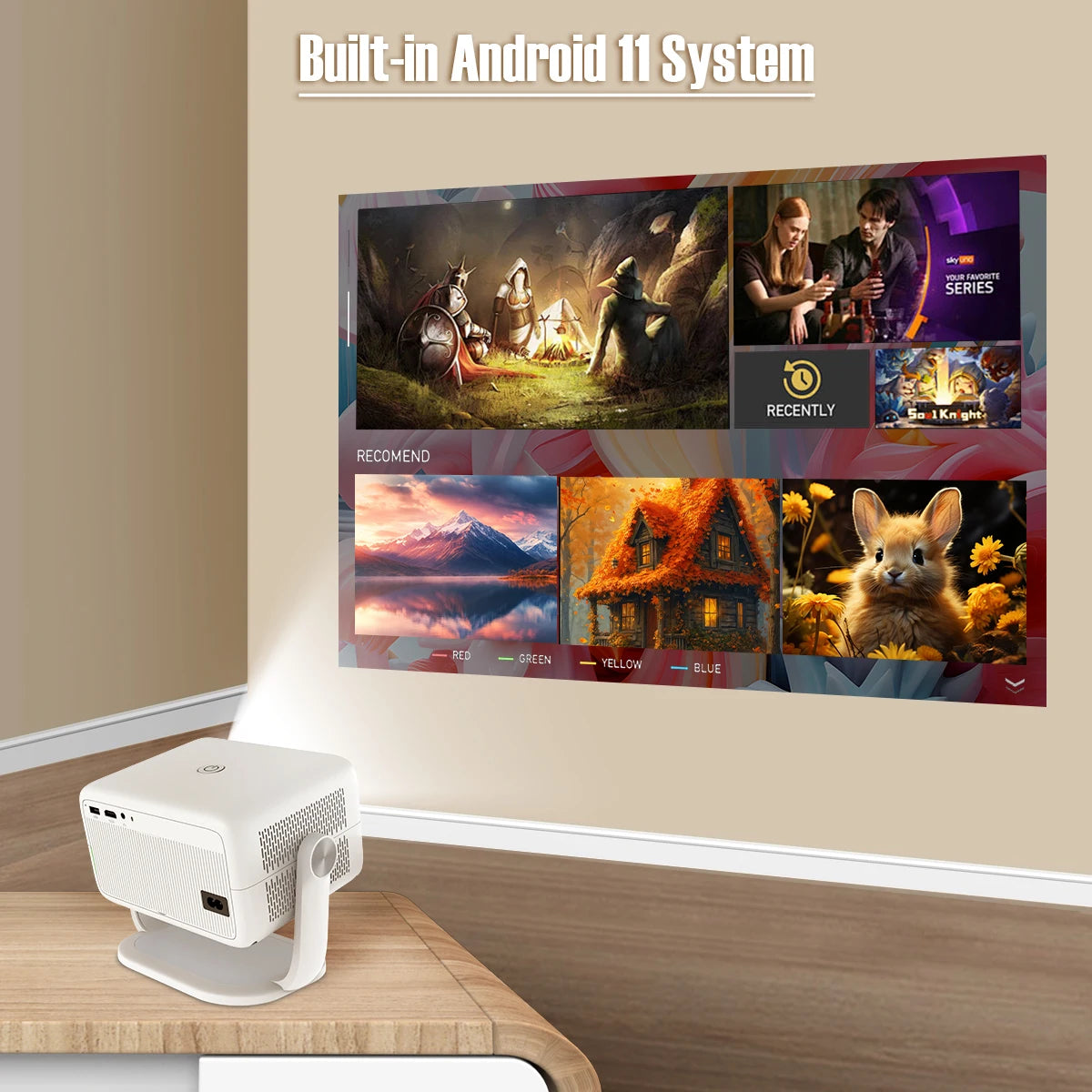 Magcubic L018 4K Smart Projector: 650 ANSI Auto-Focus Home Cinema - Ultra Shoppings