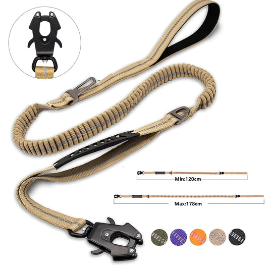 Ultimate Shock Absorbing Bungee Leash: Heavy-Duty Car Seatbelt for Large Dogs