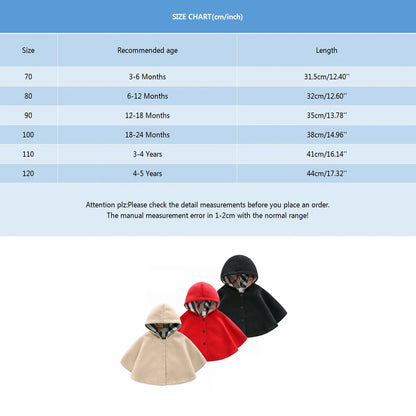 Children’s Autumn/Winter Warm Cape Coat