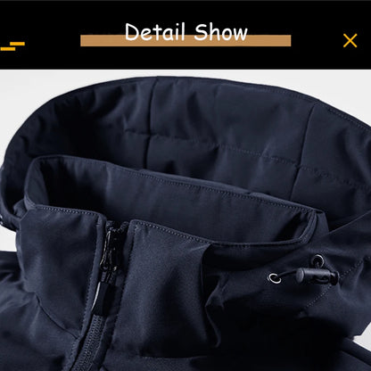 Men’s Solid Color Winter Jacket – Fleece Lined & Windproof