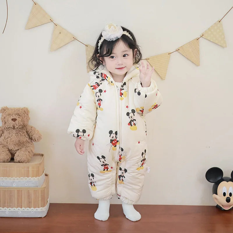 Unisex Cotton Romper – Mickey Magic for Babies