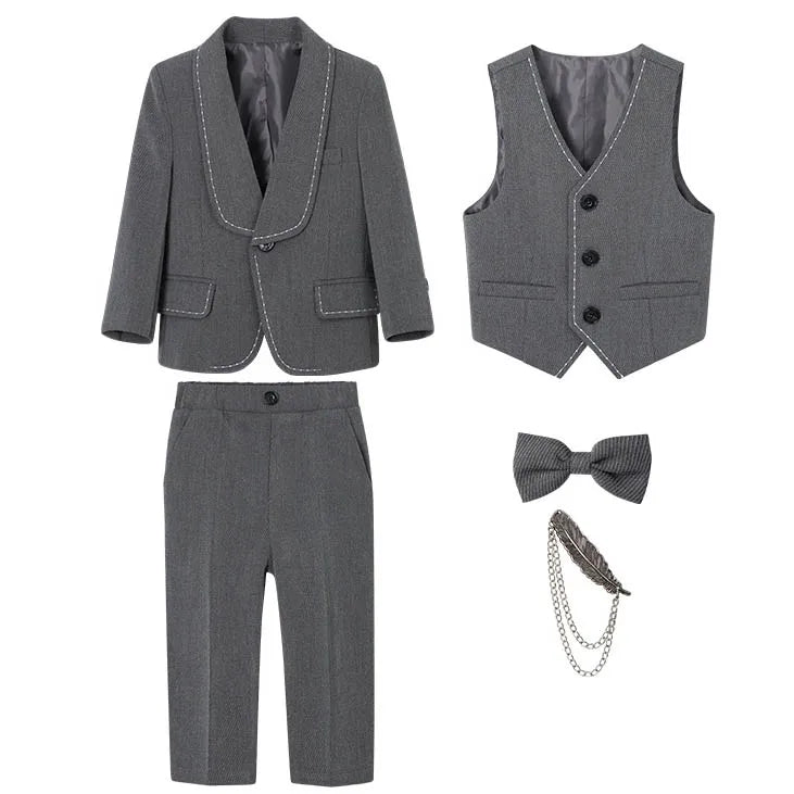 Boys’ Slim Fit Formal Suit – Wedding & Party Outfit (4–12 Years)