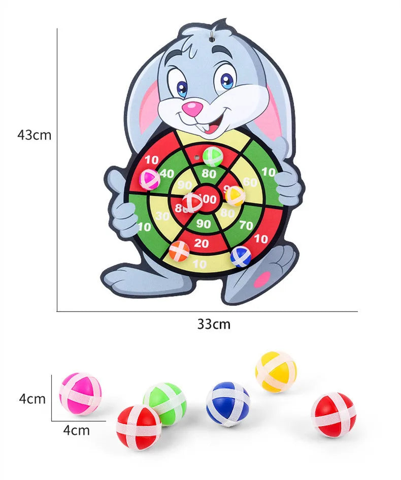 Montessori Animal Dart Board – Interactive Sticky Ball Toy for Kids