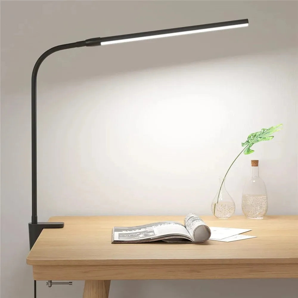 LED Desk Lamp: Single/Double Head, Dimmable, Eye-Care, 3 Color Modes