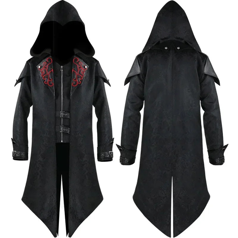 Assassin Cosplay Medieval Hooded Jacket Costume