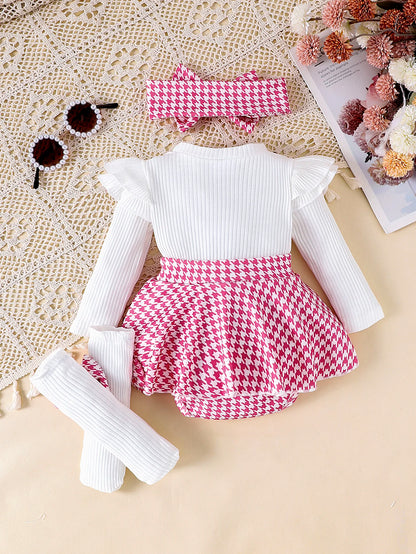 Sweet Baby Girl Fall Outfit 2Pcs Set
