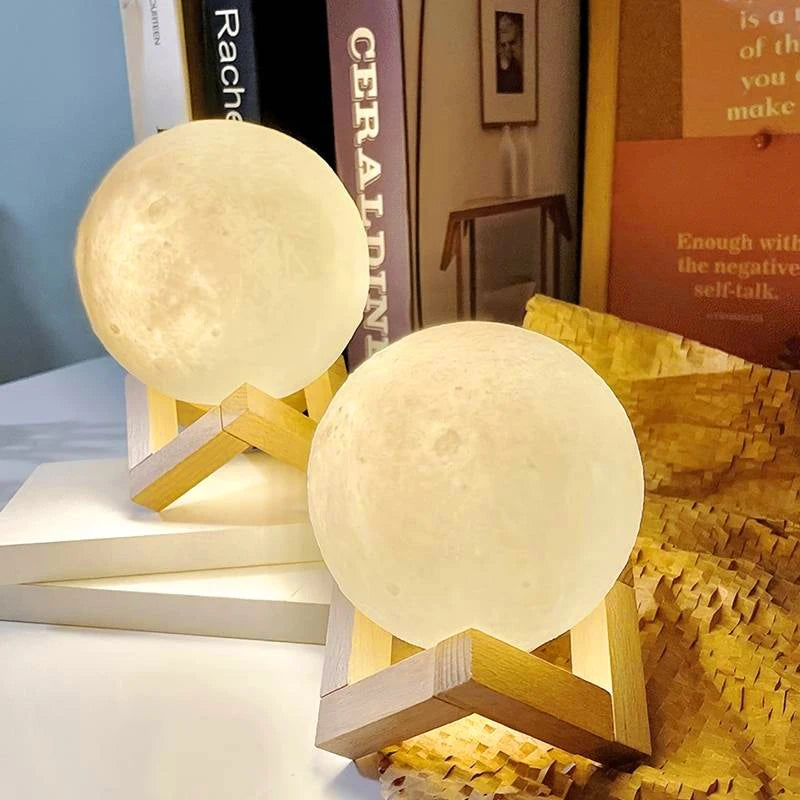 8cm DIY Galaxy Planet Lamp: Artistic Moon Night Light for Bedroom Decor