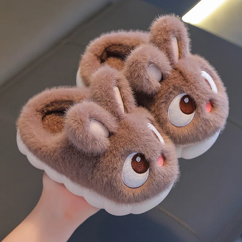 Warm Fluffy Rabbit Slippers for Boys & Girls