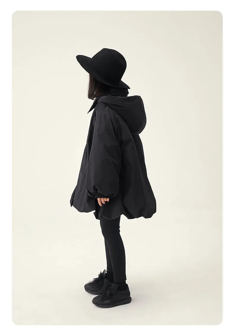 Girls’ Winter Quilted Jacket – Reversible, Korean Style