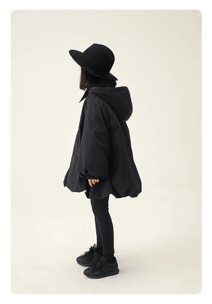 Girls’ Winter Quilted Jacket – Reversible, Korean Style