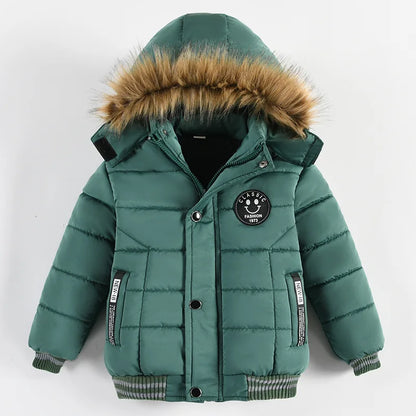 Baby Boys' Winter Coat – Warm Hooded Outerwear (2–6Y)