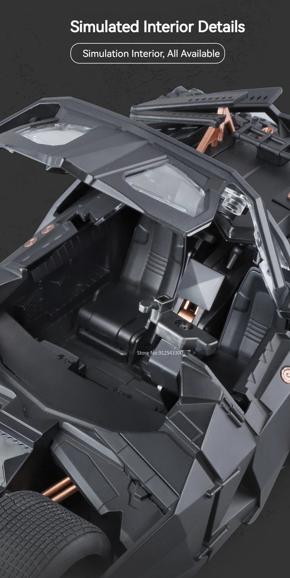 1:18 Alloy Batmobile – Sound & Light Car Model for Fans & Collectors