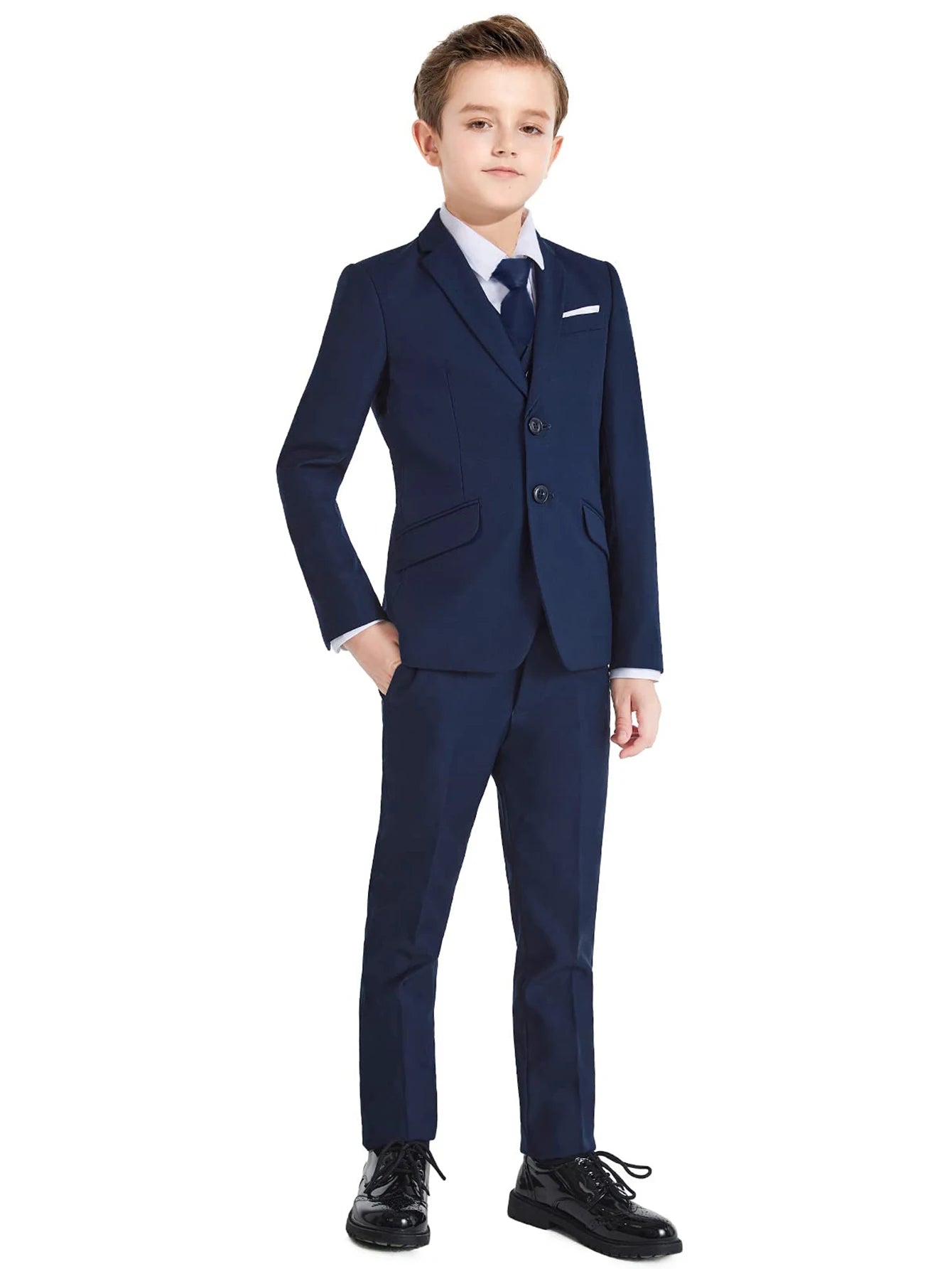 Boys Suits Colorful Formal Suits 5 Piece Slim Fit Dresswear Suit Set School Uniforms