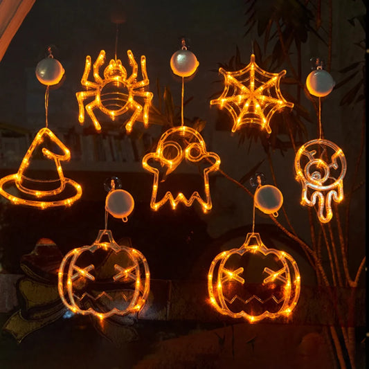 Spooky LED Window Lights – Pumpkins, Ghosts & More for Halloween