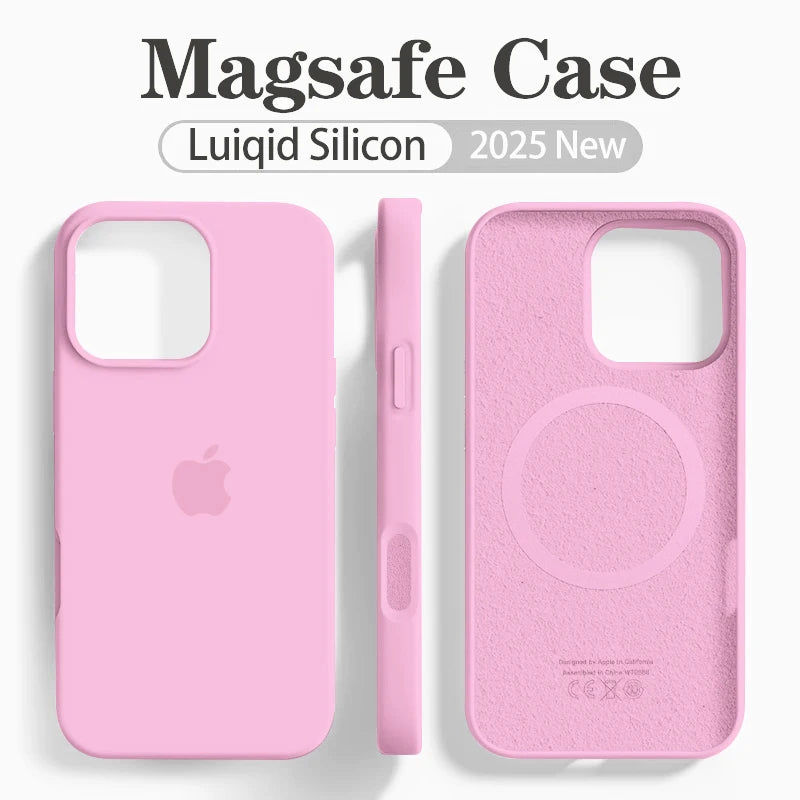 Original MagSafe Magnetic Liquid Silicone Soft Case for Apple - Premium Protection & Seamless Charging