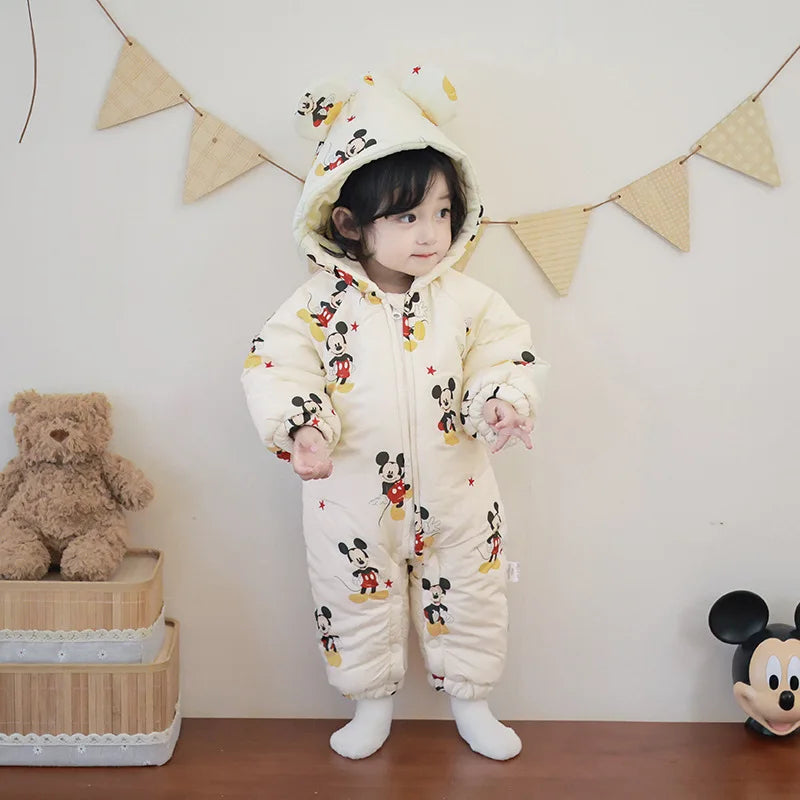 Unisex Cotton Romper – Mickey Magic for Babies