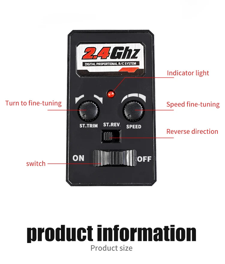 1:16 RC Off-Road Car – High-Speed 4WD Monster Truck with LED Lights